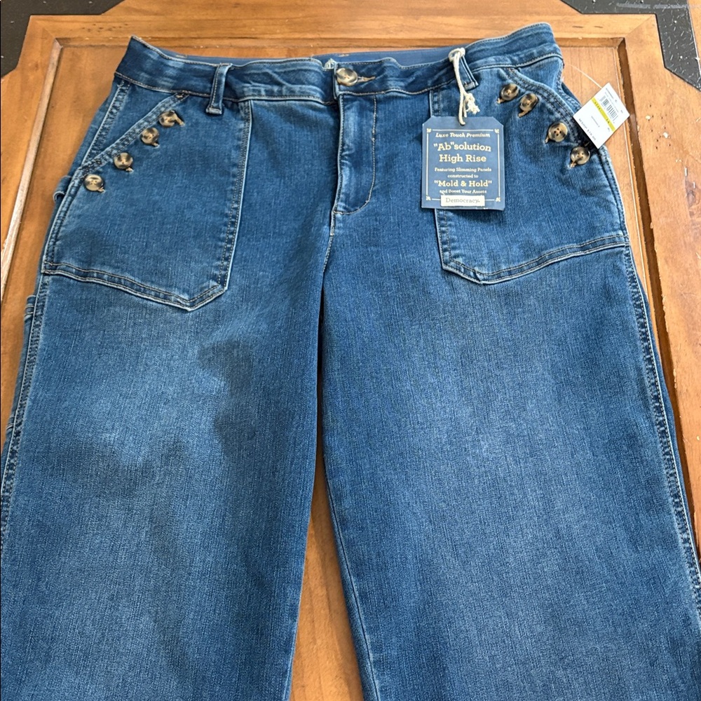 Democracy Nwt Absolution High Rise Relaxed Jeans Size 14 — image 2 of 8